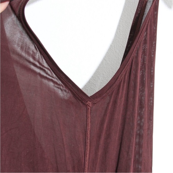Lululemon Principal Dancer Jumpsuit *31" Midnight Maroon Cupro Sleeveless Sz 12 - Picture 7 of 13